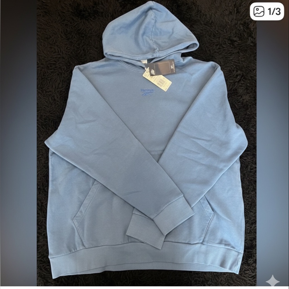 Reebok Men's Light blue Hoodie